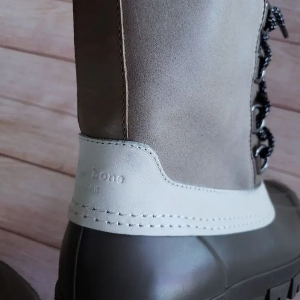 Rag & Bone Snow Winter Thermal Water Resistant Suede Rubber Shearling Boots 38